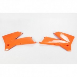 Paire d'ouïes de radiateurs UFO KTM 05 Orange