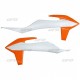 Ouïes de radiateur UFO UFO orange/blanc KTM SX / SXF/ EXC /EXCF