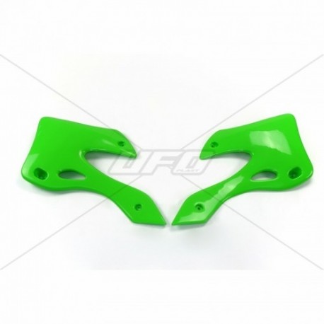 Ouïes de radiateur UFO vert Kawasaki 125 KX / 250 KX 1999 à 2002