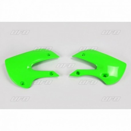 Paire d'ouïes de radiateurs UFO KAWASAKI Vert Paire d'ouïes de radiateurs UFO KAWASAKI Vert