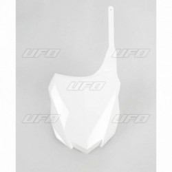 Plaque numéro frontale UFO blanc Kawasaki 250 KXF / 450 KXF