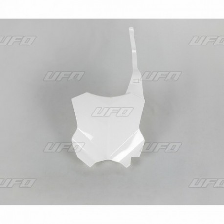 Plaque numéro frontale UFO blanc Kawasaki 450 KXF