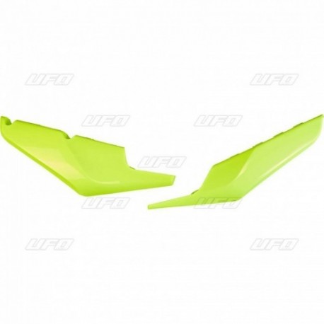 Plaques latérales UFO Husqvarna 2019 à 2022 inférieur Fluo Jaune