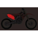Plaques latérales UFO 250 CRF / 450 CRF Rouge