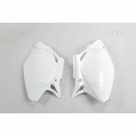 Plaques latérales UFO blanc Honda 450 CRF