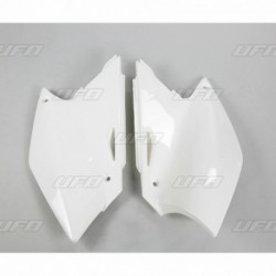 Plaques latérales UFO blanc Kawasaki 250 KXF