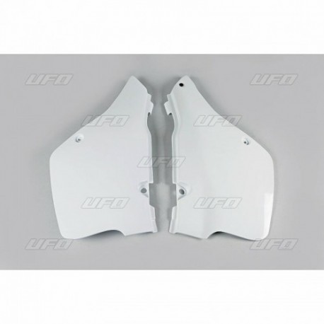Plaques latérales UFO 125 RM 1989 à 1992 Blanc