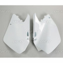 Plaques latérales UFO blanc Suzuki 125 RM / 250 RM