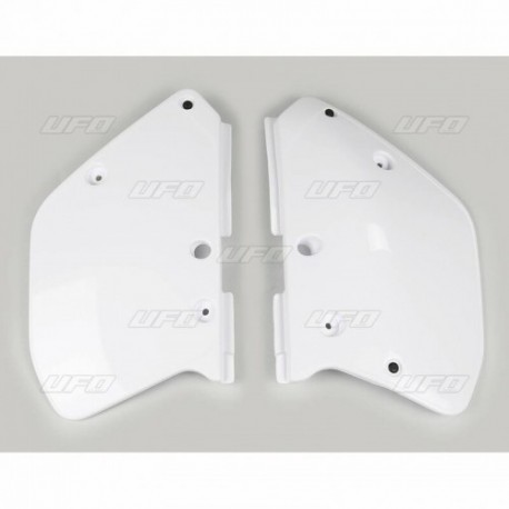 Plaques latérales UFO 125 YZ / 250 YZ 1989 à 1990 Blanc