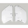 Paire de plaques latérales UFO 125 YZ / 250 YZ 1989 à 1990 Blanc