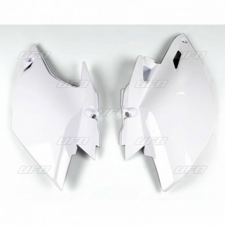 Plaques latérales UFO blanc Yamaha 450 WRF
