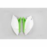 Paire de plaques latérales UFO blanc/vert Kawasaki 450 KXF