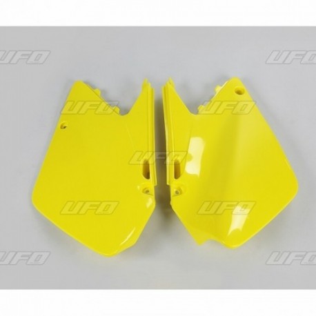 Plaques latérales UFO 125 RM / 250 RM 2003 à 2005 Jaune