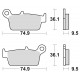 Plaquettes de frein BRAKING Off-Road métal fritté - 701CM44