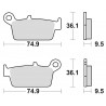 Plaquettes de frein BRAKING Off-Road métal fritté - 701CM44
