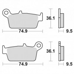 Plaquettes de frein BRAKING Off-Road métal fritté - 701CM46