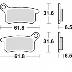 Plaquettes de frein BRAKING Off-Road métal fritté - 873CM44