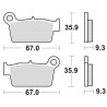 Plaquettes de frein BRAKING Off-Road métal fritté - 890CM44