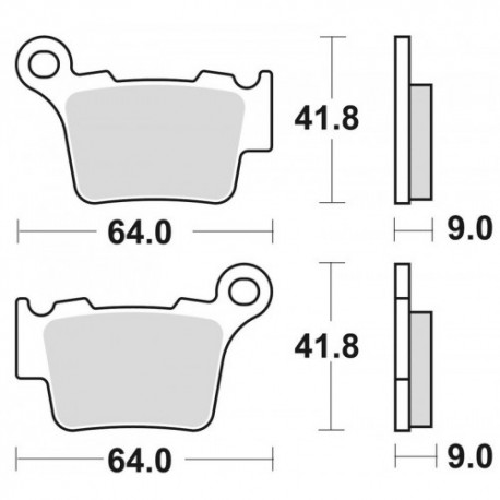 Plaquettes de frein BRAKING Off-Road métal fritté - 891CM44