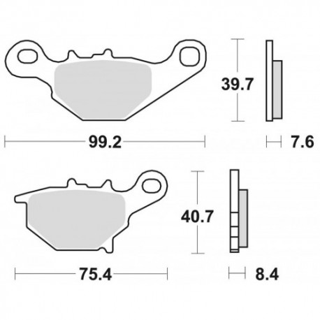 Plaquettes de frein BRAKING Off-Road métal fritté - 905CM44