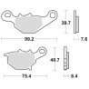 Plaquettes de frein BRAKING Off-Road métal fritté - 905CM44