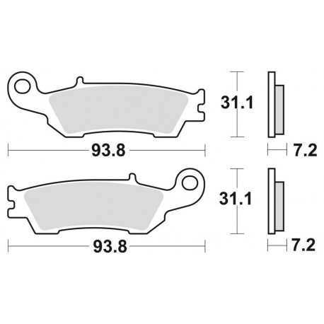 Plaquettes de frein BRAKING Off-Road métal fritté - 929CM46