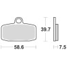 Plaquettes de frein BRAKING Off-Road métal fritté - 955CM44