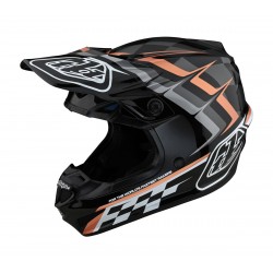 Casque Troy Lee Designs SE4 Polyacrylite Warped - Noir Taille M 57/58cm