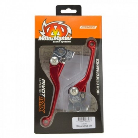 Paire de leviers MOTO MASTER Honda CRF rouge