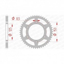 Couronne acier AFAM CR CRF 52 dents