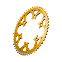 Couronne aluminium TALON Radialite Couleur OR 38 dents