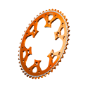 Couronne aluminium TALON Radialite Couleur orange 42 dents