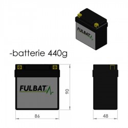 Batterie LITHIUM FULBAT KTM 250 SXF / 350 SXF / 450 SXF 2016 à 2018