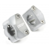 Kit pontets de guidon PRO-MOUNT OVERSIZE - ARGENT WRP