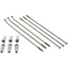Kit rayons RFX 17 pouces - argent/argent 36 rayons