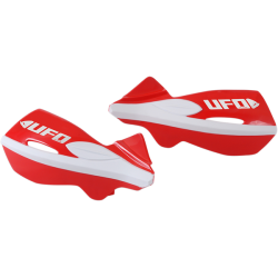Protège-mains UFO Patrol rouge/blanc Kit montage inclus