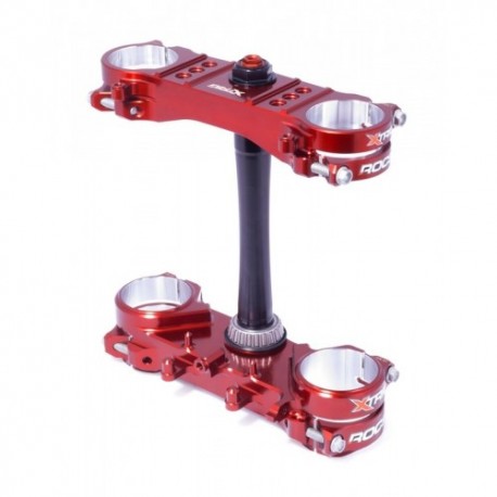 Té de fourche XTRIG ROCS Pro Supermotard Offset Ø14-16mm rouge Honda 250 / 450 CRF