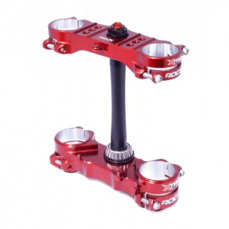 Té de fourche XTRIG ROCS Pro Supermotard Offset Ø14-16mm rouge Kawasaki 250 / 450 KXF