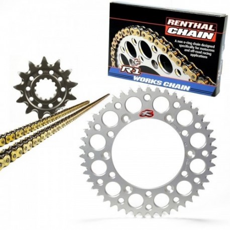 Kit chaîne RENTHAL 13 / 47 Ultra-light 85 RM 2002 à 2024