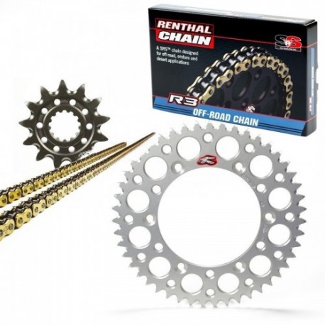 Kit chaîne RENTHAL 13 / 48 Ultra-light renforcée GAS GAS 450 ECF 2013 à 2015