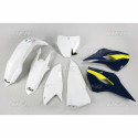 Kit plastique UFO couleur origine (2016) blanc/bleu Husqvarna 250 TC
