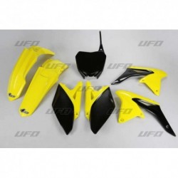 Kit plastique UFO couleur origine jaune/noir Suzuki 250 RMZ