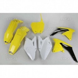 Kit plastique UFO couleur origine jaune/noir/blanc Suzuki 450 RMZ