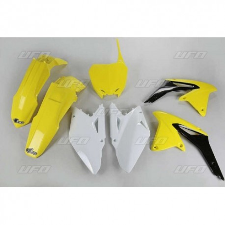 Kit plastique UFO couleur origine jaune/noir/blanc Suzuki 450 RMZ Kit plastique UFO couleur origine jaune/noir/blanc Suzuki 450 RMZ