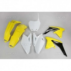 Kit plastique UFO couleur origine jaune/noir/blanc Suzuki 450 RMZ