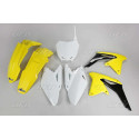 Kit plastique UFO couleur origine jaune/noir/blanc Suzuki 450 RMZ
