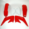Kit plastique UFO couleur origine rouge/blanc Honda 125 CR / 250 CR