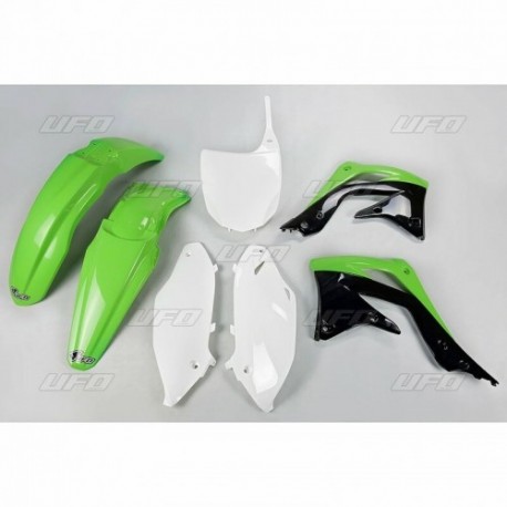 Kit plastique UFO couleur origine vert/noir/blanc Kawasaki 450 KXF