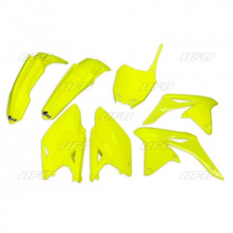 Kit plastique UFO jaune fluo Suzuki 250 RMZ