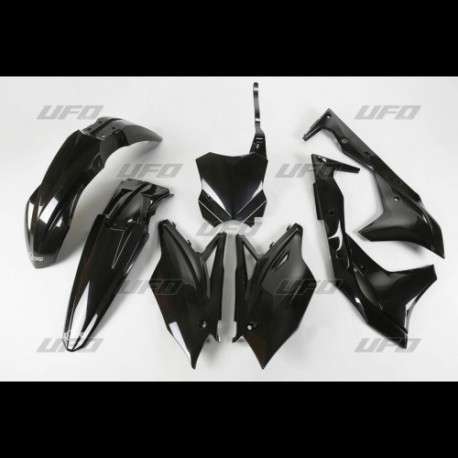 Kit plastiques UFO 250 KXF 2018 à 2020 Noir